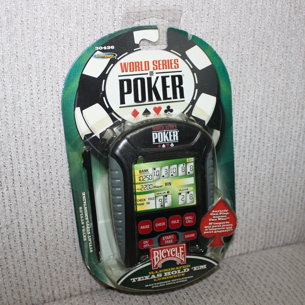 3/$77❤️World Series Of Poker Texas Hold 'Em Illuminated Electronic Handheld Game
